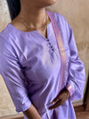 Dual Color Tussar Silk Set
