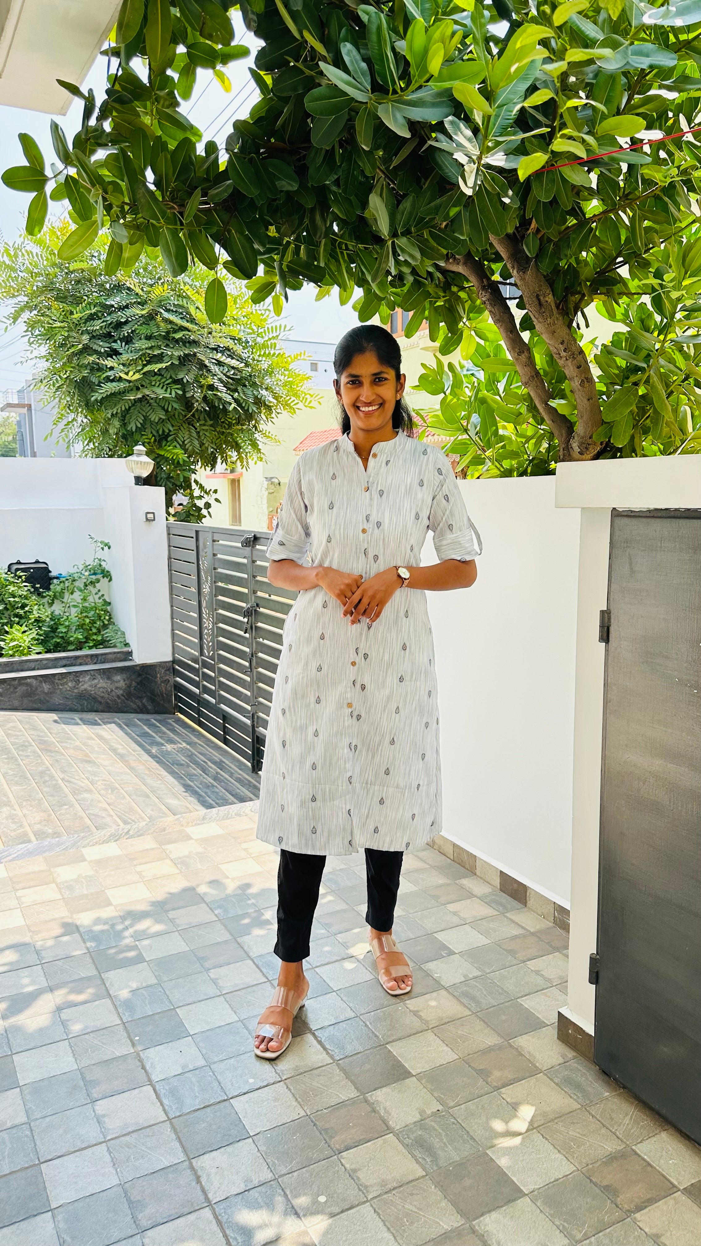 Monochrome Grace Kurti Set