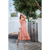 Peach Cotton Ruffled Dress