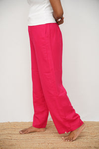 Pink Linen Viscose Palazzo