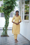 Sunset Raw Silk Kurti Set