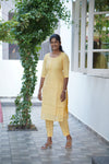 Sunset Raw Silk Kurti Set