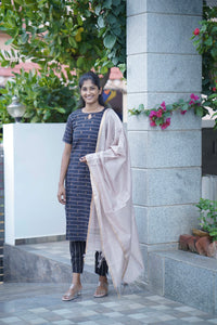 Royal Raw Silk Kurti Set