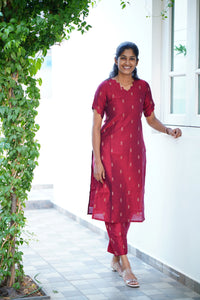 Red Maroon Co ord