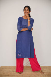 Pink Linen Viscose Palazzo
