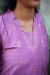 Royal Pink Raw Silk Top and Dupatta