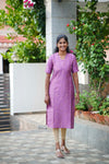 Royal Pink Raw Silk Top and Dupatta