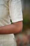 Half white Raw Silk 3 pcs set