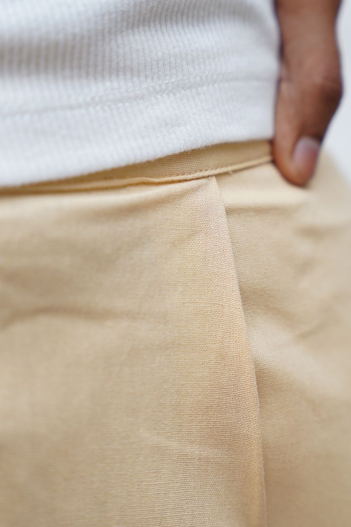 Beige True Cotton Kurti Pant