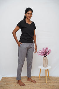 Grey True Cotton Kurti Pant