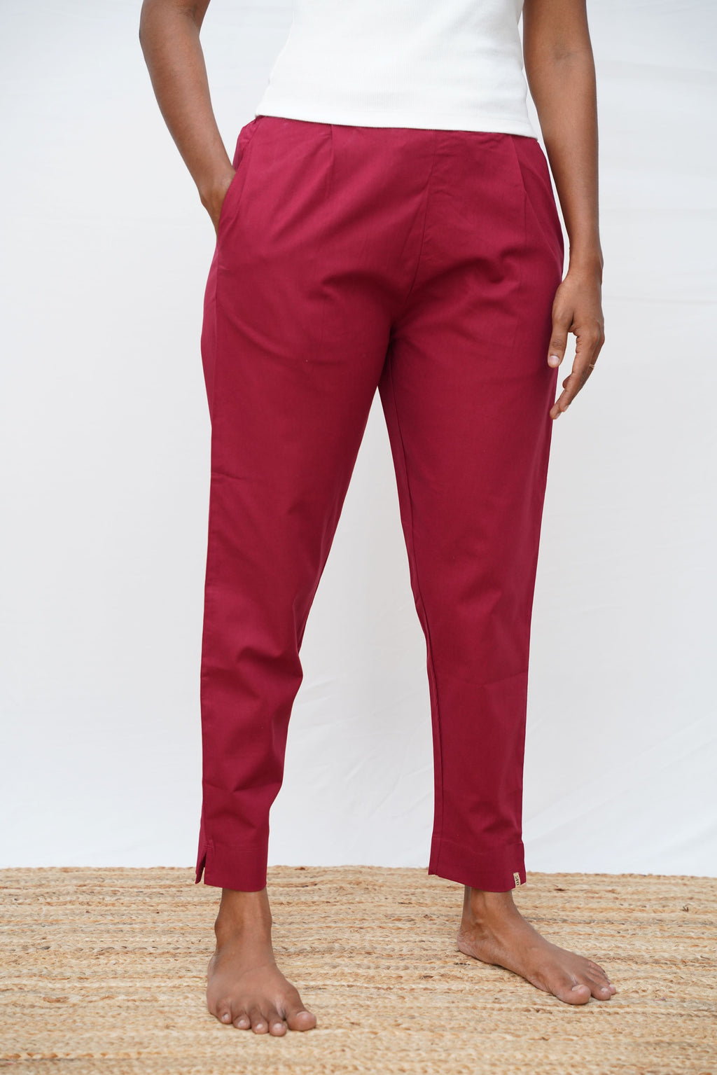 Maroon True Cotton Kurti Pant