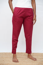 Maroon True Cotton Kurti Pant