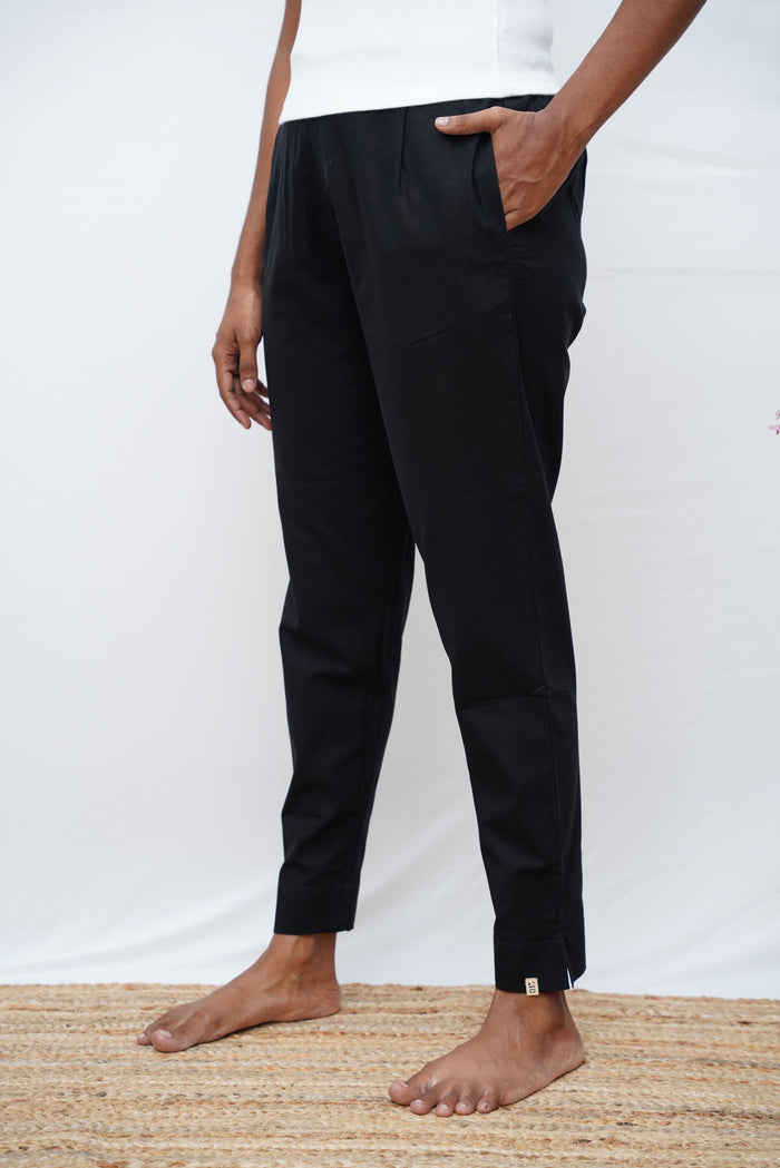 Black True Cotton Kurti Pant