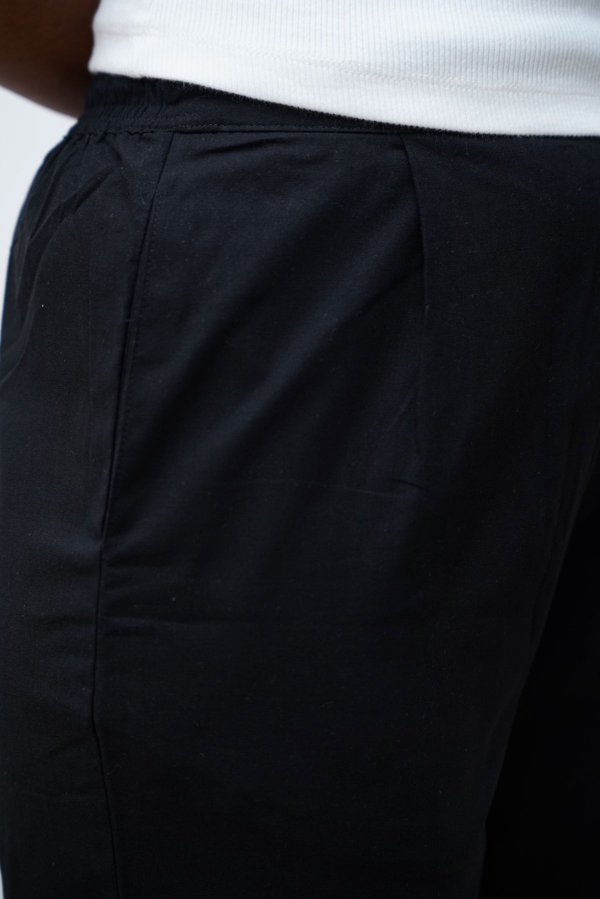 Black True Cotton Kurti Pant