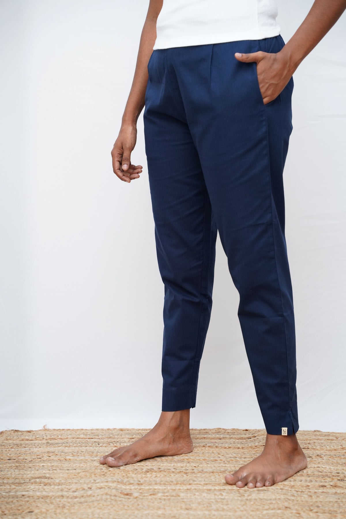 Navy Blue True Cotton Kurti Pant