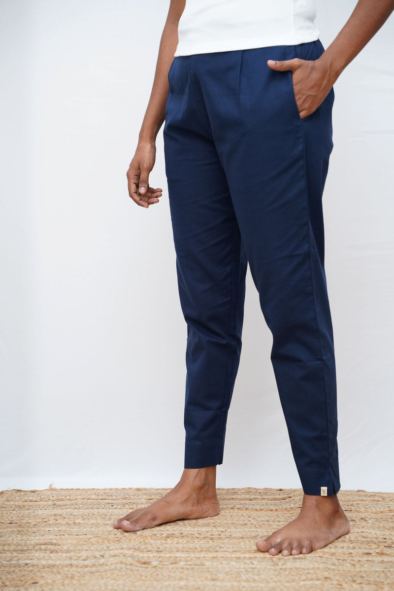 Navy Blue True Cotton Kurti Pant