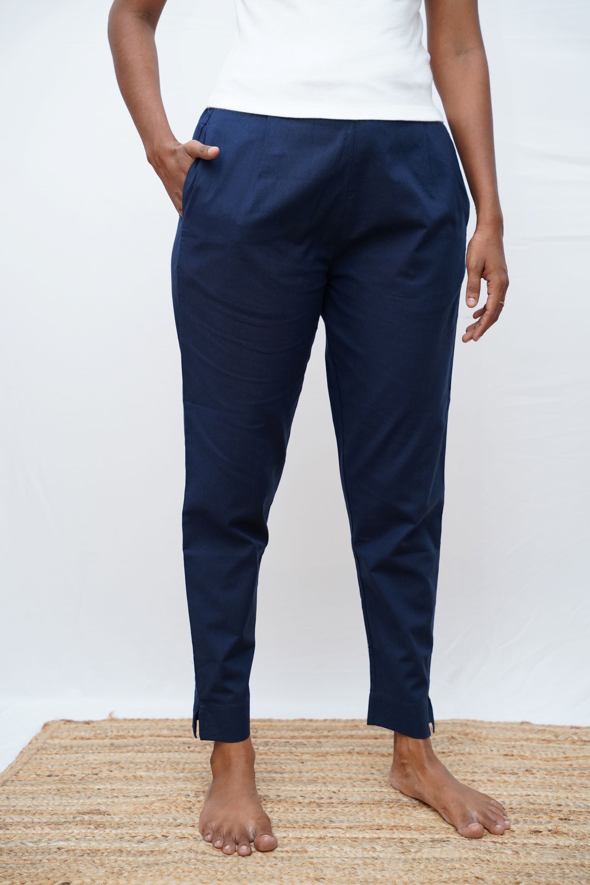 Navy Blue True Cotton Kurti Pant