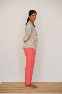 Orange True Cotton Kurti Pant