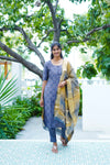 Grey Grace Chanderi Set