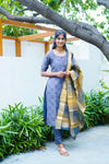 Grey Grace Chanderi Set