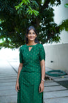 Emerald Grace Raw Silk Top