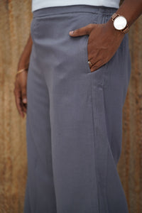 Linen Viscose Palazzo Grey