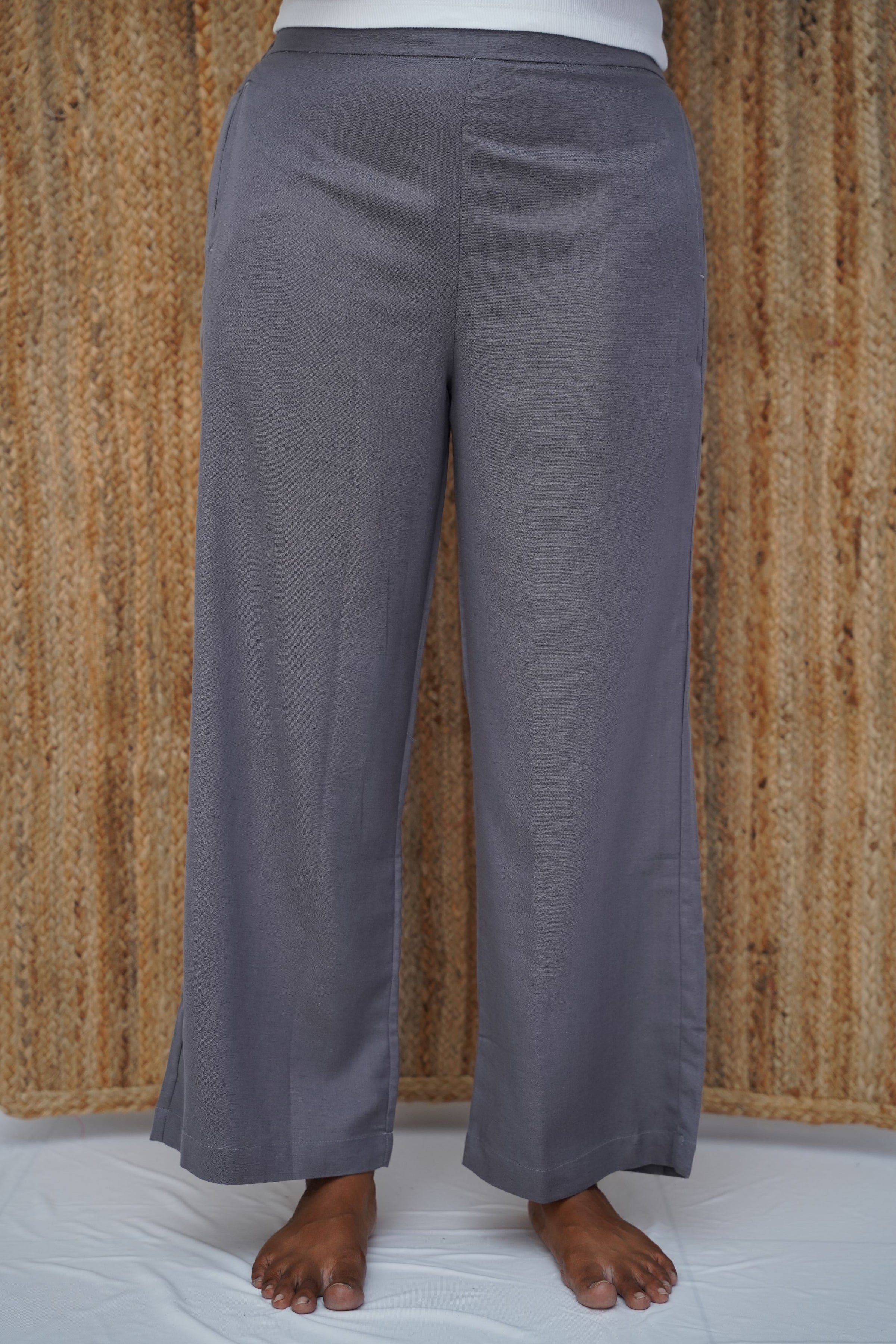 Linen Viscose Palazzo Grey