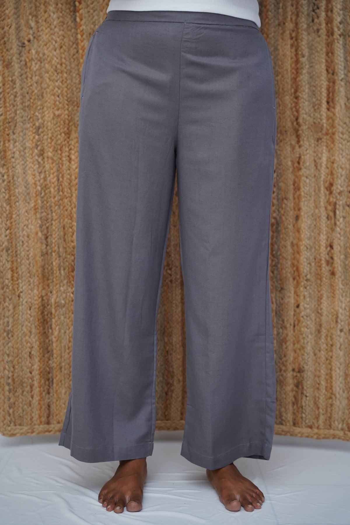 Linen Viscose Palazzo Grey