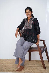 Linen Viscose Palazzo Grey