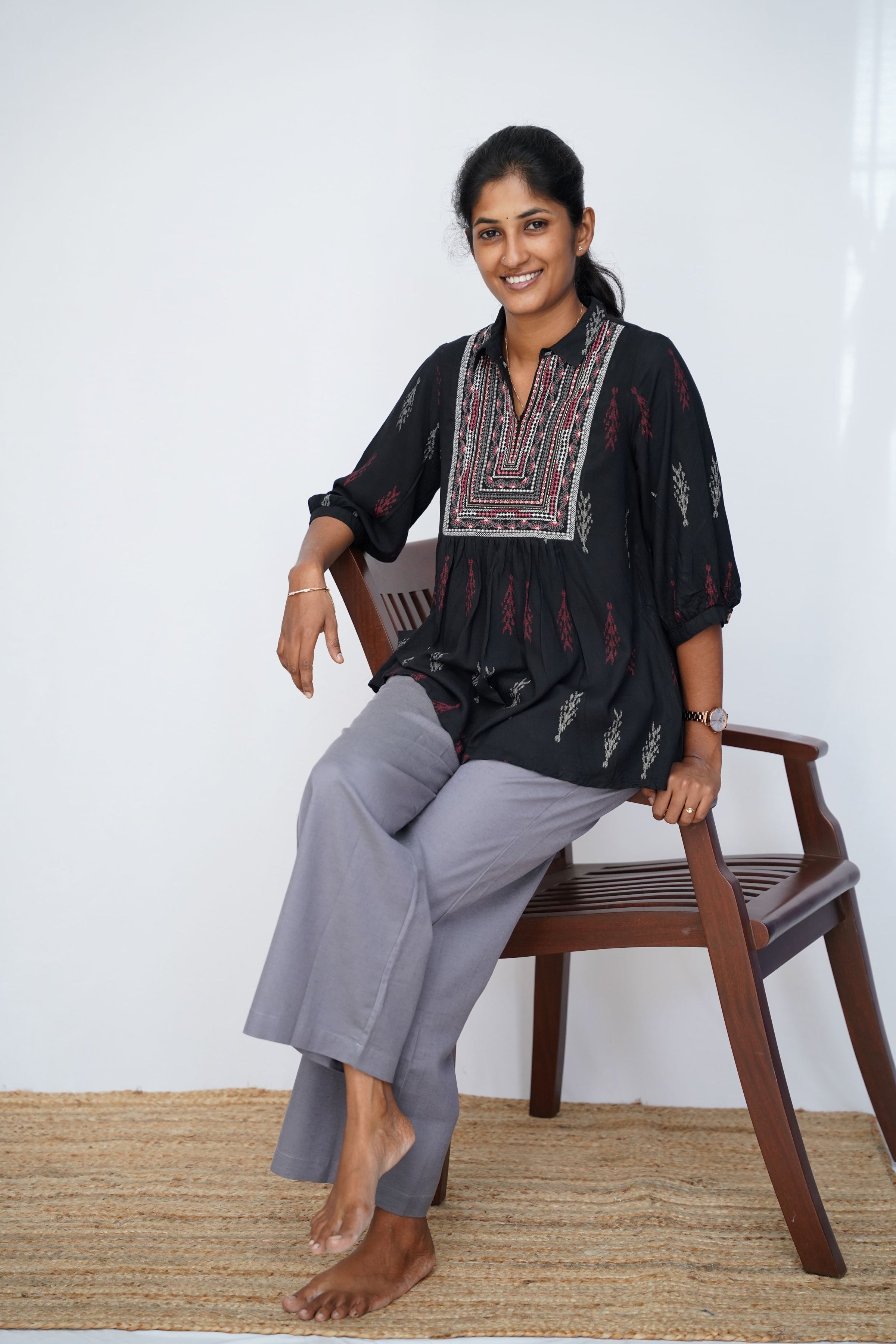 Linen Viscose Palazzo Grey