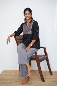 Linen Viscose Palazzo Grey