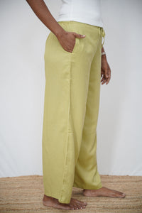 Pista Green Viscose Palazzo