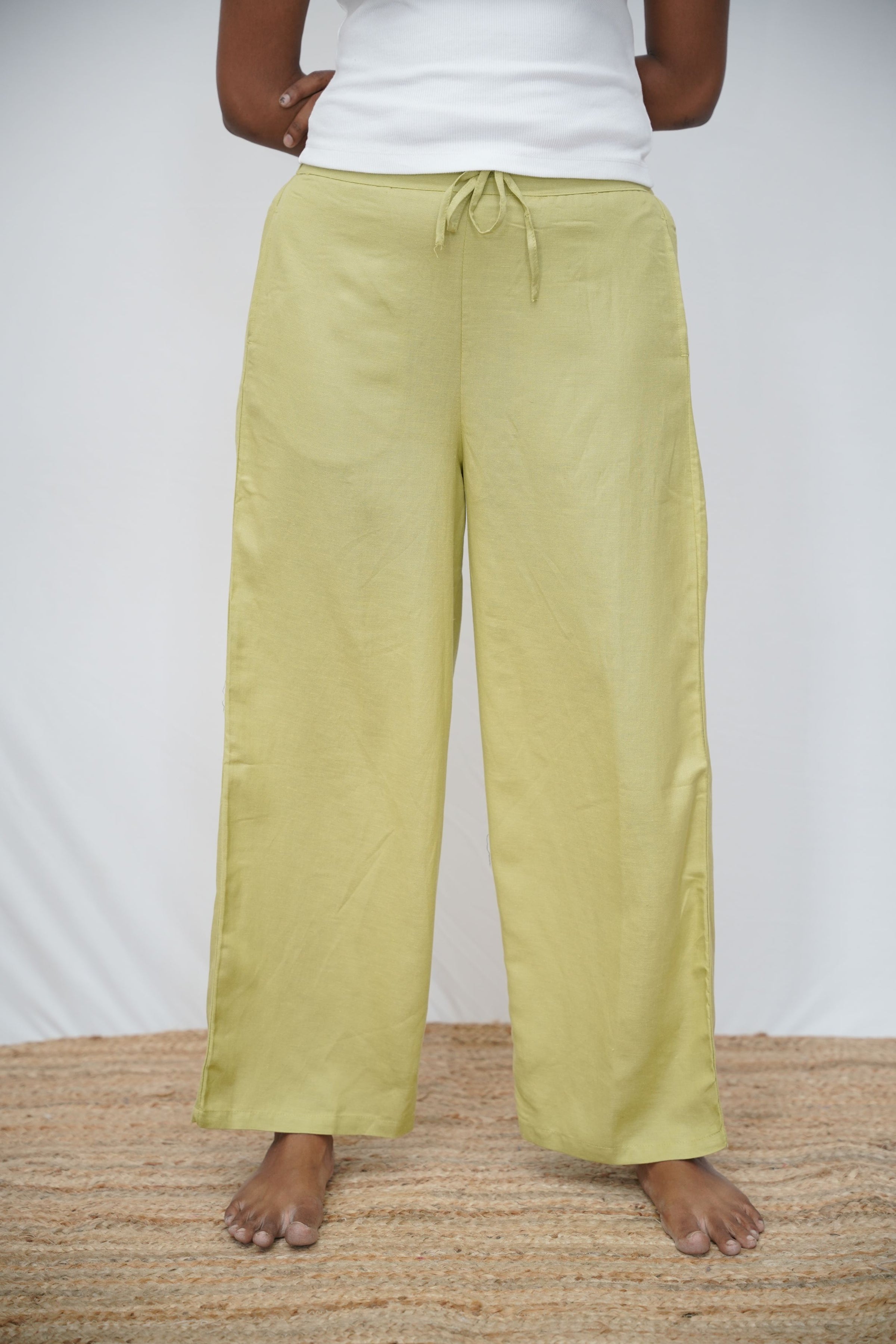 Pista Green Viscose Palazzo