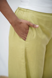 Pista Green Viscose Palazzo