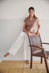 Viscose Linen Palazzo White