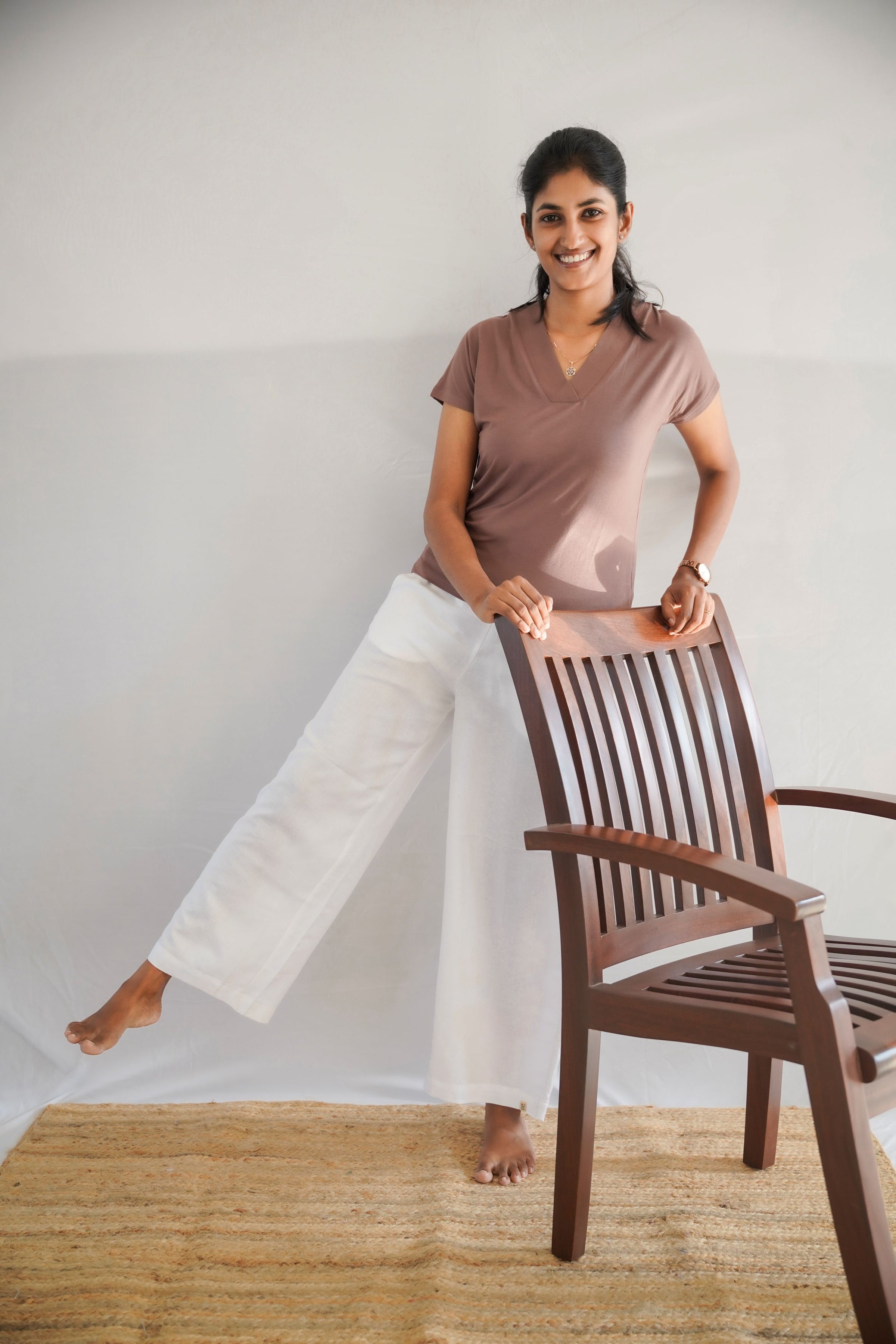 Viscose Linen Palazzo White