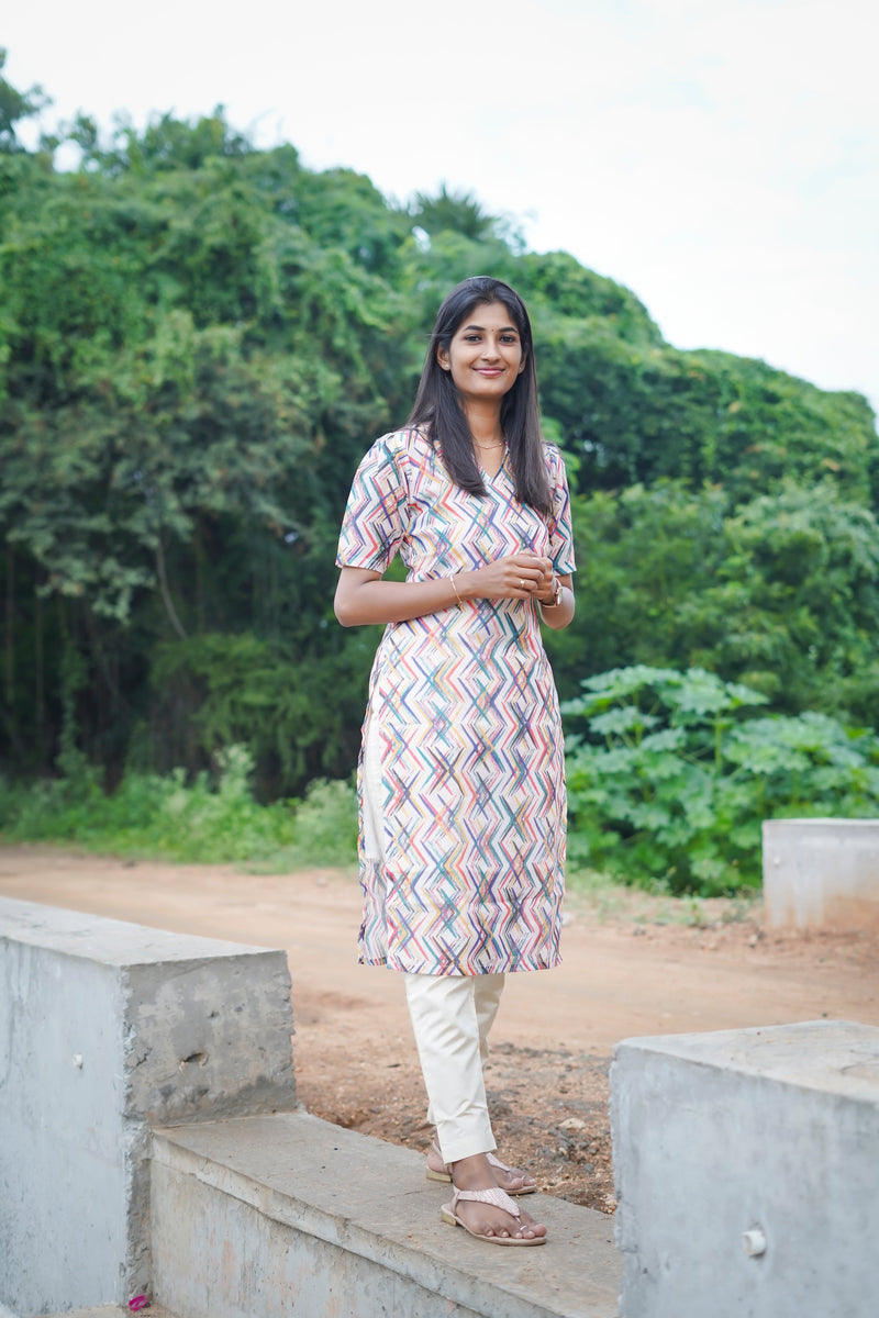 Rainbow Kurti Set