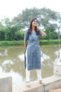 Grey Aura Kurti Set