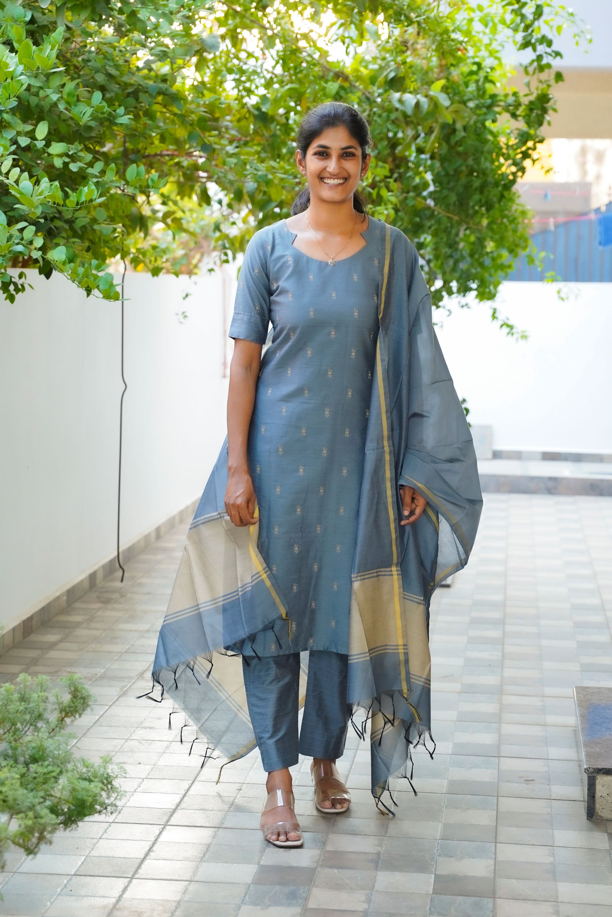 Grey Silk Set