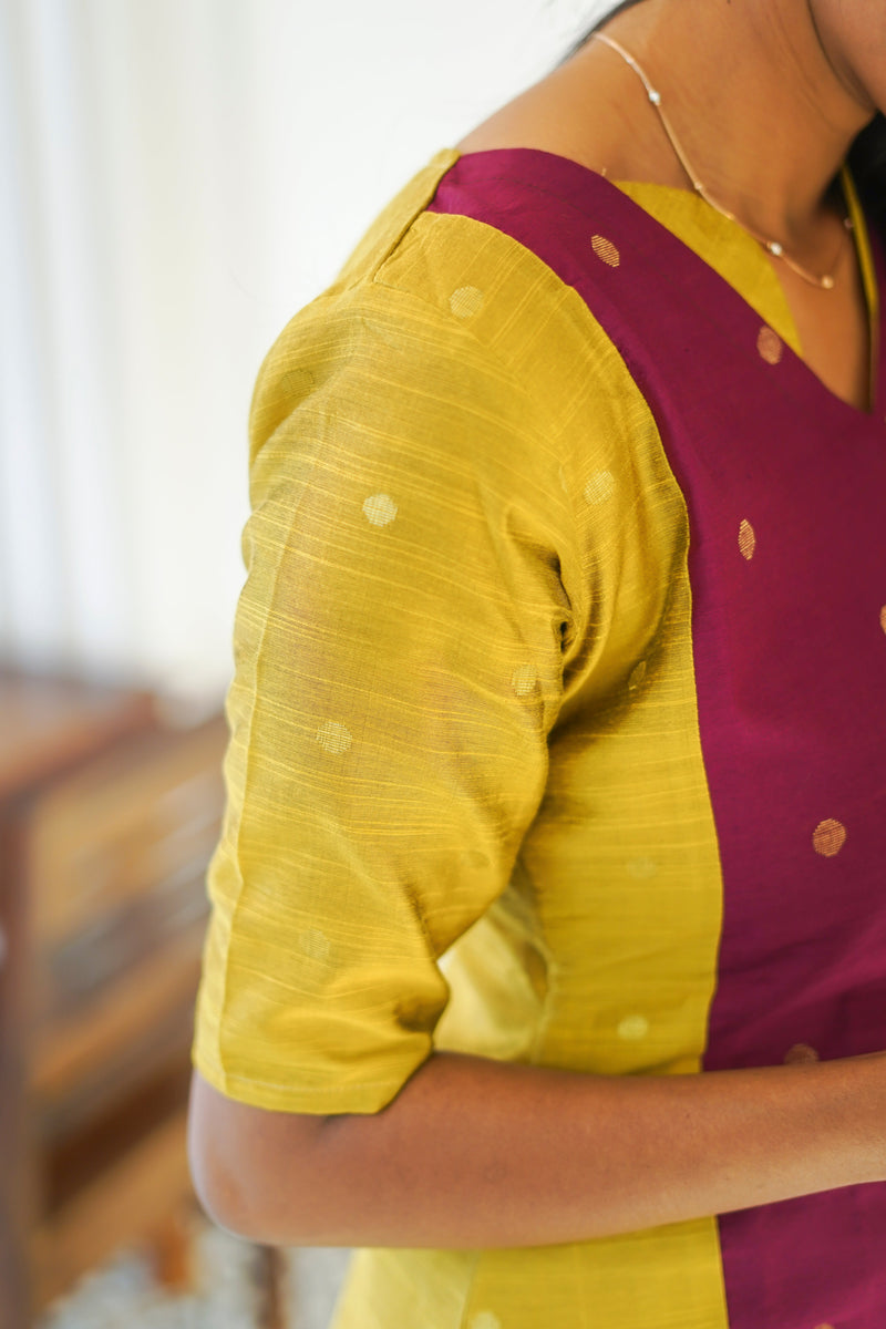 Maroon Majesty Kurti Top