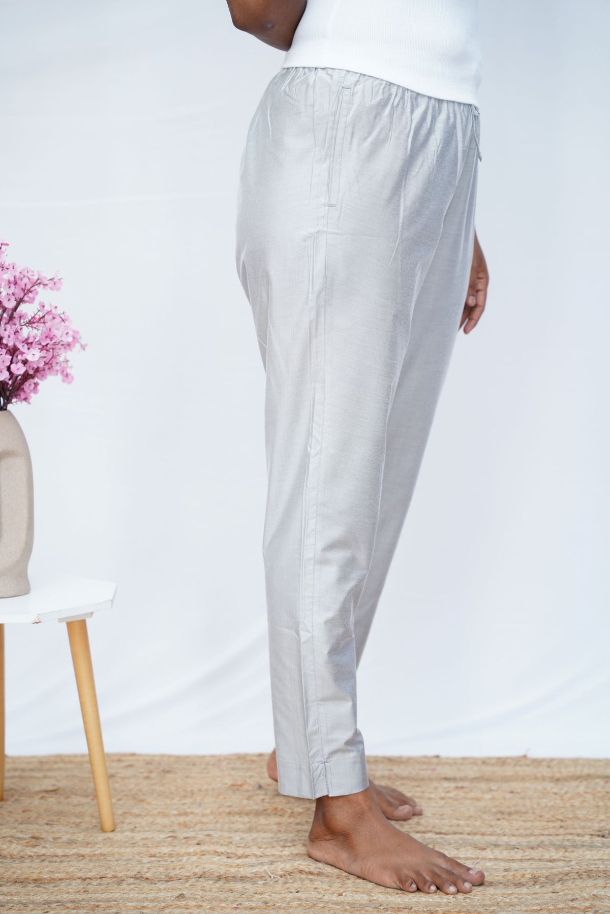 Silver Metallic Pant