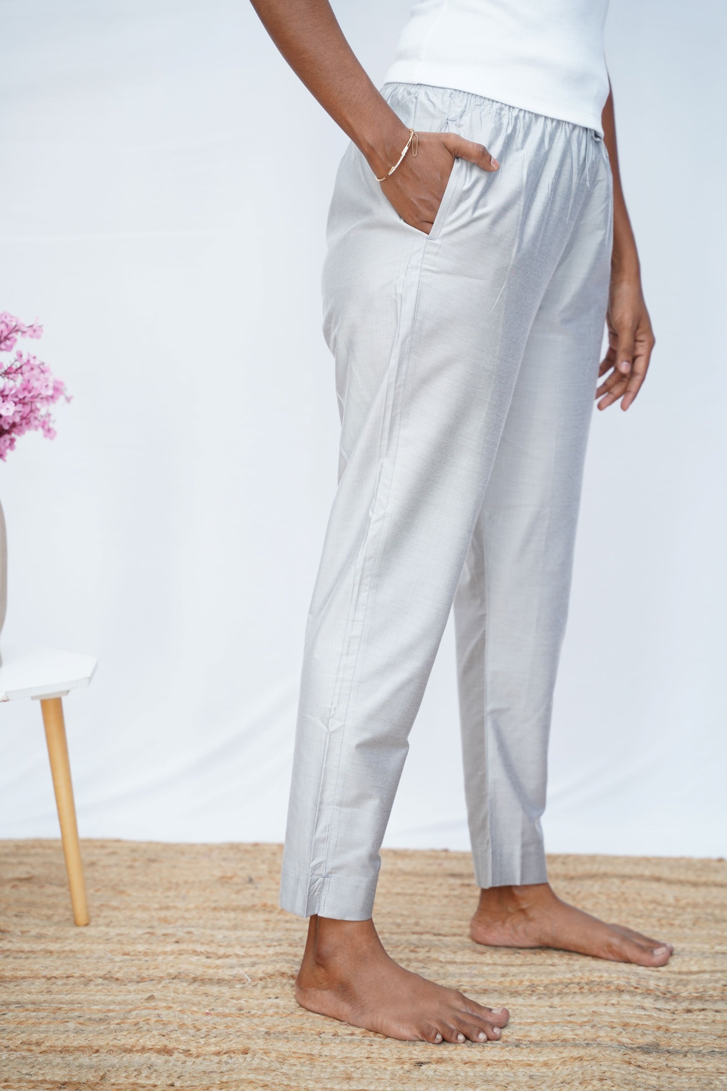 Silver Metallic Pant