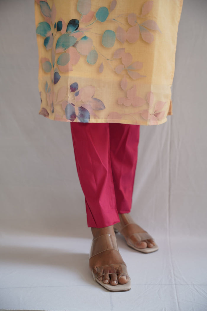 Rani Pink Metallic Pant